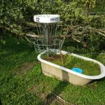 disc golf basket bathtub