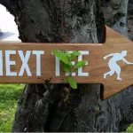 disc golf next tee sign